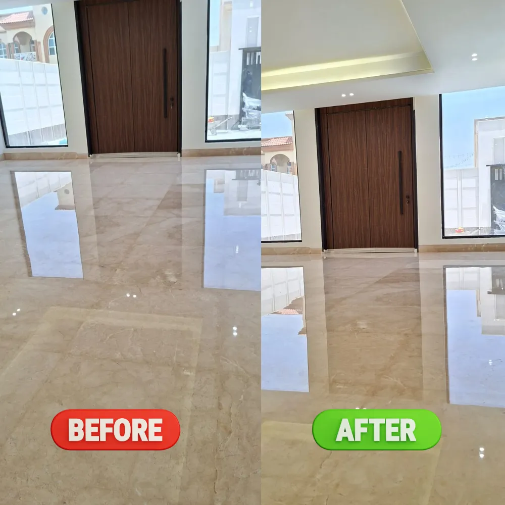 Case Study 5 Bharat, marble polishing client in Bluewater Island Dubai