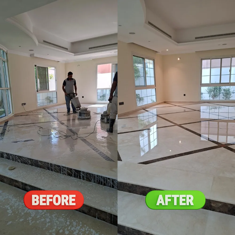 Case Study 3 Herry, marble polishing client in Palm Jumeirah Dubai