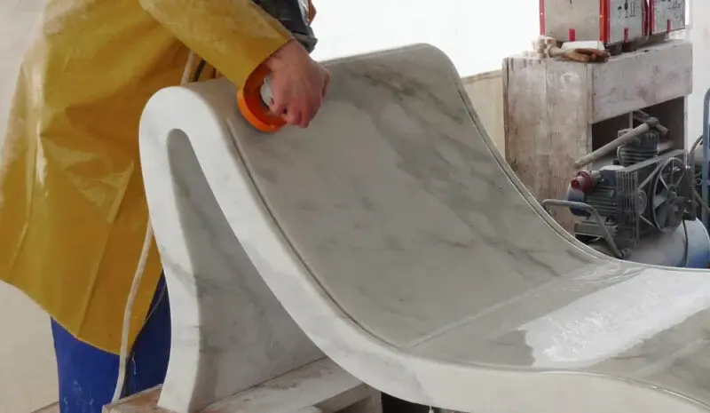 Marble polishing products and abrasive pads used for restoring stone surfaces