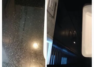 Black marble counter